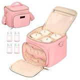 Tragetasche für Duftkerzen, Aromatherapie-Organizer-Tasche mit verstellbaren Trennwänden, für 4 Flaschen, Kerzen-Reiseaufbewahrungstasche, Geburtstags für Frauen (nur Tasche)