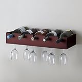 Kiera Grace Ellington Wine Rack, 10 by 23.75 by 4-Inch, Mahogany
