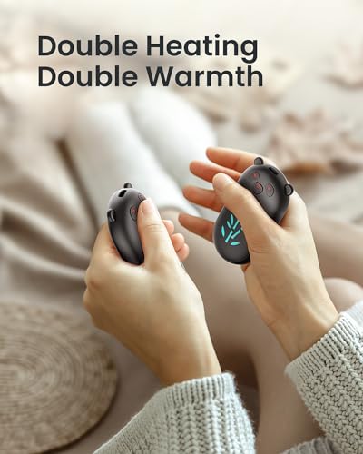 Hand Warmers Rechargeable 2 Pack, 6000mAh Electric Hand Warmer Reusable, 20Hrs Long Heating, Portable Pocket Heater Handwarmer for Women Men,... - Image 5