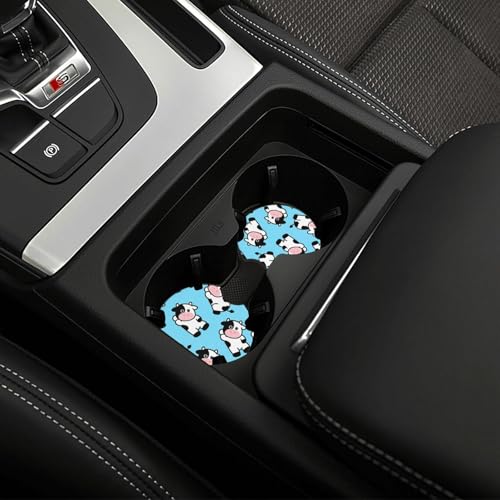 2 Pzs Posavasos para Auto Diseño Vaca Lechera 2.75 Pulg miniatura 6