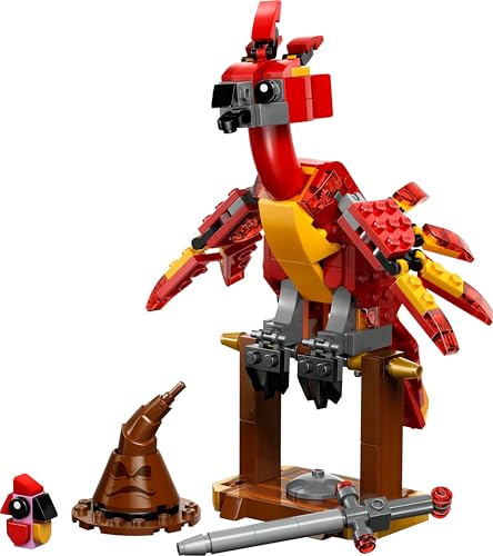 Harry Potter Fanny: la Fenice di Albus Silente Giocattolo - Set Play & Display con Figura di Uccello - con Cappello Parlante e Spada di Grifondoro - Regalo per Bambine e Bambini da 8 Anni - 76448 - Lego - Immagine 9