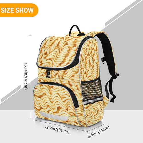 Ramen Noodles School Backpack For Girls Boys Elementary Bookbag With Reflective Strips3