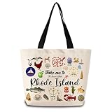 1. Premium Polyester Fabric: High-density polyester ensures lightweight durability, ideal for daily use. The Take Me To Rhode Island design stays vibrant through washes, making it a long-lasting eco alternative. 2. Perfect Compact Size: 33x11x32cm / ...