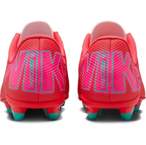 Nike Jr. Mercurial Vapor 16 Club Little/Big Kids' MG Low-Top Soccer Cleats (FQ8286-800, Ember Glow/Aurora Green)3