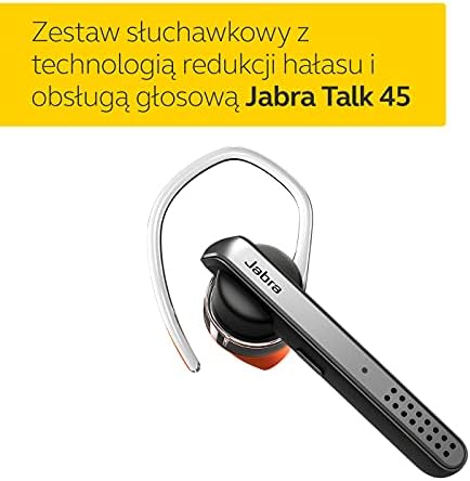 Jabra Talk 45 mono zestaw słuchawkowy  bezprzewodowe telefonowanie, podcasty i muzyka lub odczyt GPS  srebrny