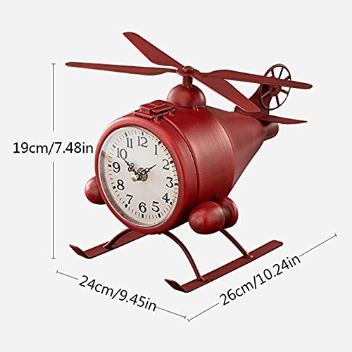Reloj de sobremesa retro silencioso para mesita de noche 4