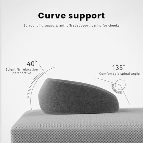 Almohada boca abajo de espuma de memoria transpirable con funda lavable 6