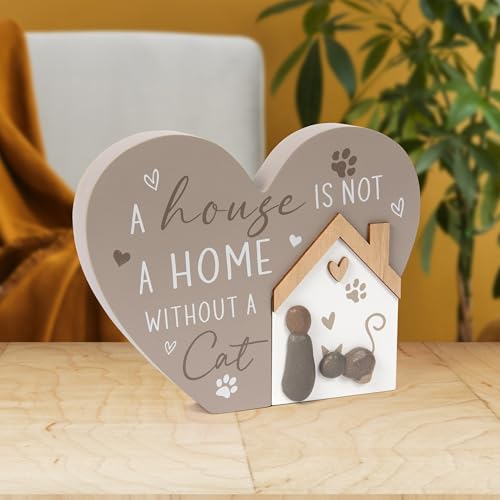 Lesser & Pavey British Designed Loving Quotes Plaque, Cat Heart, 21 x 16 x 3cm - Image 2