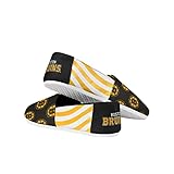 FOCO NHL Boston Bruins Women's Canvas Stripe Shoes, X-Large (11-12), Black