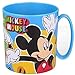 Tazza Bicchiere in plastica 350ml per Microonde con manico Bambini colazione BPA-free (Mickey Mouse Topolino)