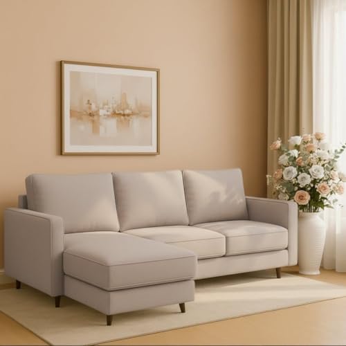 Image of The MM Furniture store Premium Fabric Sofa - Champagne (4 Seater - LHS)