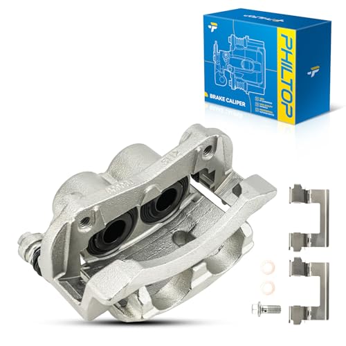 Image of PHILTOP Front Right Brake Caliper w /o Pads Compatible with 2008-2023 TITAN, 2006-2023 Armada, 2014-2023 QX80, 2007-2013 QX56, OE# 19-B3338, Replacement Disc Brake Caliper Assembly