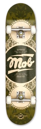 MOB Skateboard Gold Label 7.75 Complete - Tabla completa de 31,75 x 7,75 pulgadas - Tabla de madera de arce - montado - Monopatín para niños, adolescentes y adultos - Superior Selected - Verde