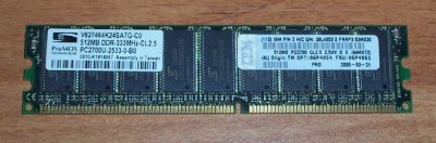 IBM - 512MB PC2700 CL2.5 ECC DDR SDRAM UDIMM OPTP4054 ASM-38L4053 - 06P4061