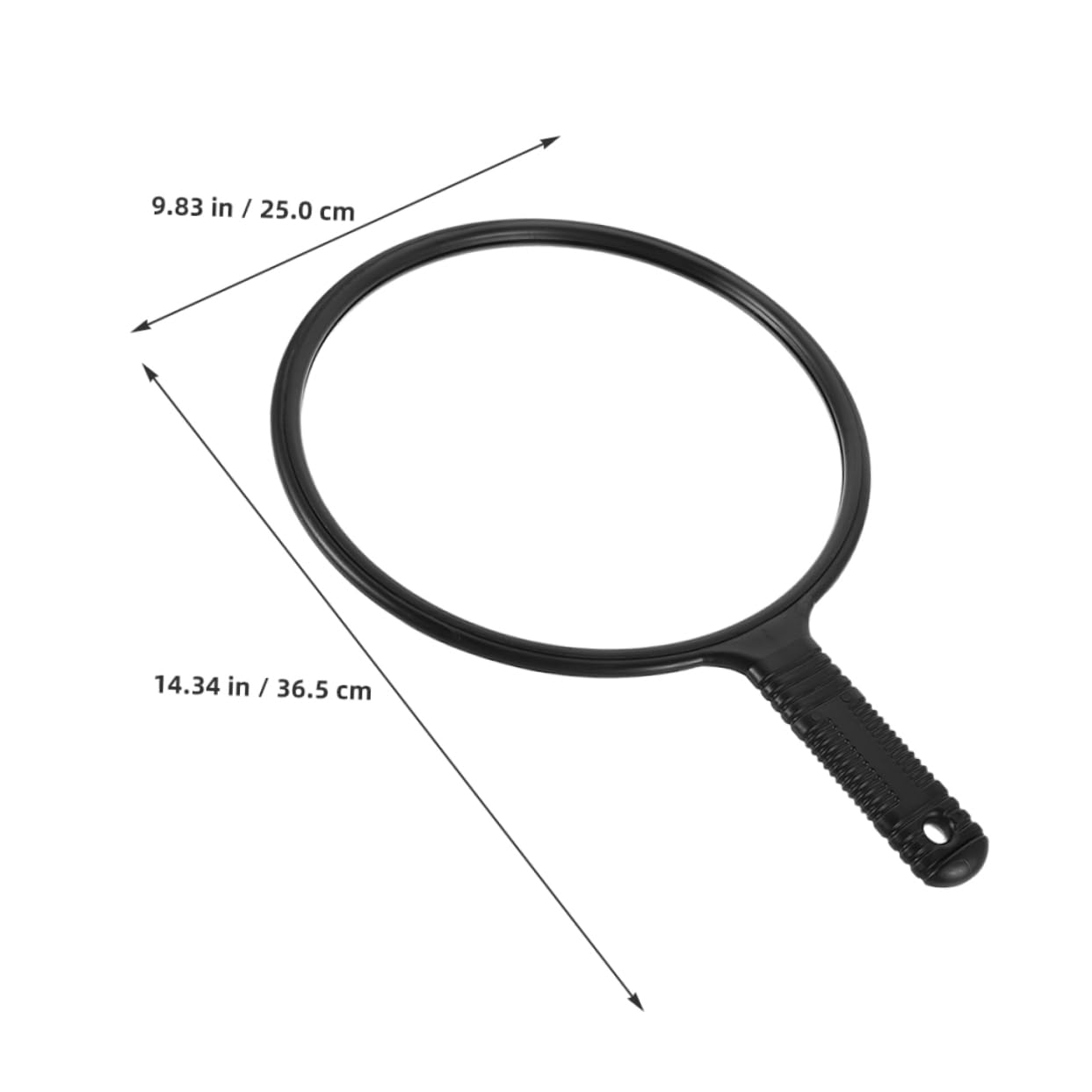 FOMIYES Hairdressing Hand Mirror 2pcs Round Makeup Vanity Mirror Large Ergonomic Handle Portable for Stylists Home