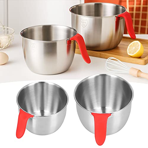 2 piezas boles para mezclar acero inoxidable 2800ML+3600ML miniatura 6