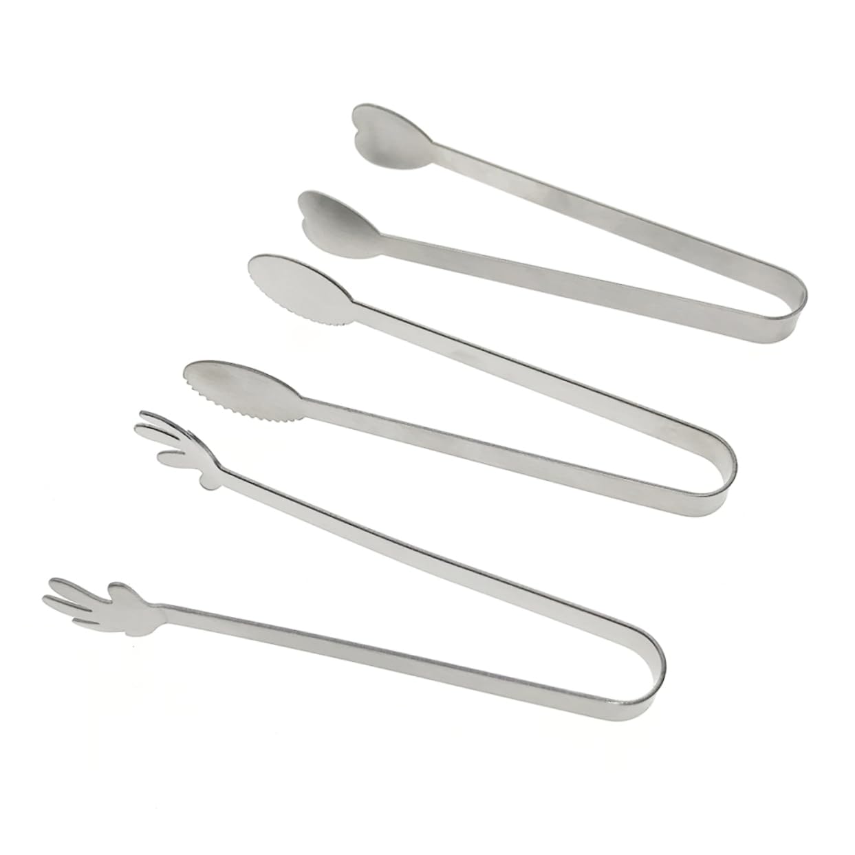Cabilock Stainless Steel Mini Serving Tongs Ice Tong Sugar Cube Tongs for Tea Parties Weddings Home Gatherings Daily Use Toothed Oval Shape for Easy Handling