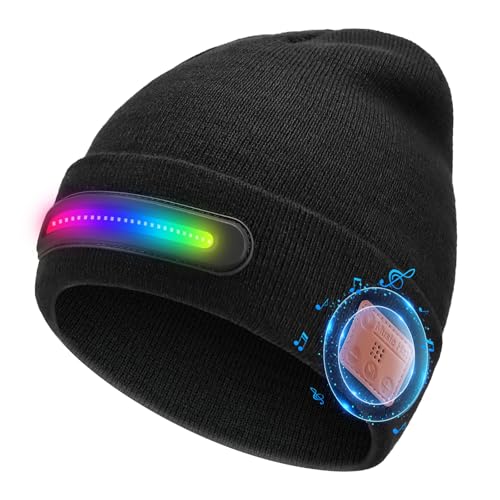 MUSIC LED Beanie Hat with Bluetooth, Multiple Adjustable Light Modes
