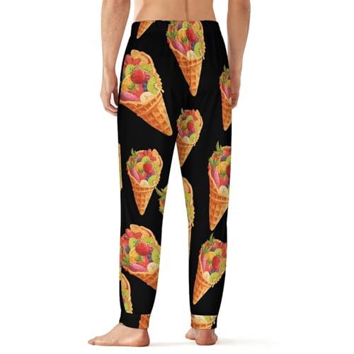 Egg Waffle Berry Kiwi Men's Pajama Pants Lounge Pant Sleepwear PJ Bottoms2
