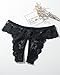 Justgoo Womens Sexy Thongs Lace Panties Underwear Low Rise Plus Size Underpants Pack of 5