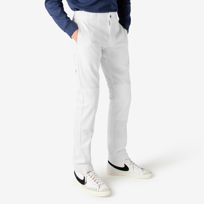 Dickies Men's Skinny Straight Double Knee Work Pants - Durable, Slim Fit, Industrial Uniform & Workwear,White, 36W x 30L - image 3