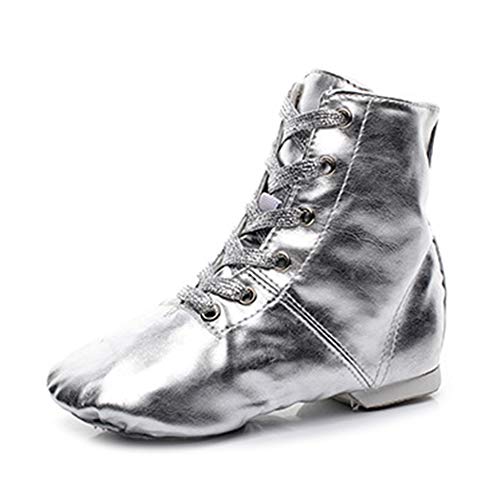 YKXLM Lace up Jazz Shoes Modern Dance Boots Over The Ankle for Women and Men,Model GBPUJS