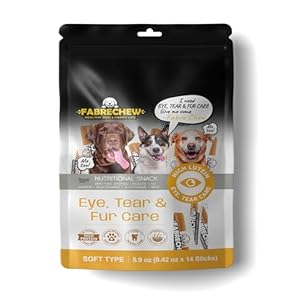 Yellow Eye Tear Marks Fur Care Dog Treats High Protein Dental Snacks with Cricket Protein Hypoallergenic Meat free Supports Clear Eyes Healthy FurSoft Type 14 Pcs
