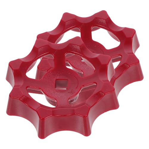 VILLFUL Manijas de Rueda Material Plástico Resistente Paquete de 2 para Válvula Orificio Cuadrado de 7mm Diseño Confiable y Conveniente para Cierre de Agua