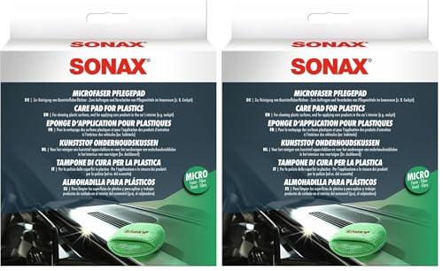 SONAX No de artículo 04172000 Almohadilla de Microfibra para plásticos (1 Unidad) (Paquete de 2)
