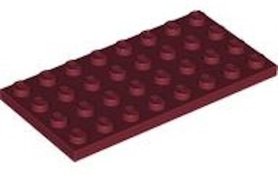 LEGO Plate Building Base 4 x 8, Part 3035 (Dark Red, 2, Bricks) — image 1