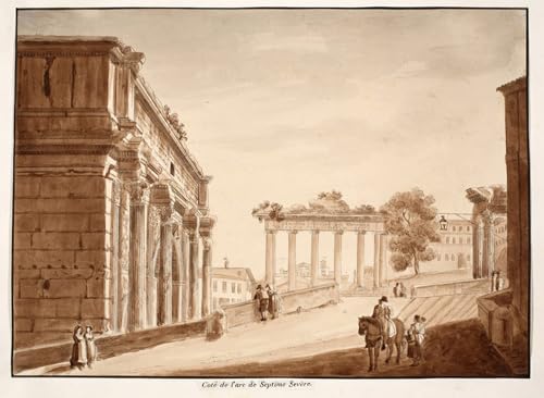 Tableau Arc de Septime Sévère Agostino Tofanelli - Toile Décorative Murale 60x90