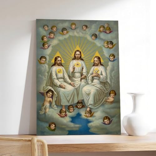 Toile Sainte Trinité Fridolin Leiber cadre suspendu 51x76 cm