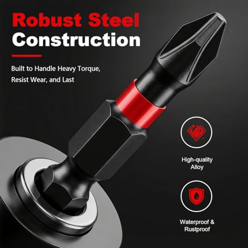 Image of Serplex 27-Piece Screwdriver Bit & Drill Accessory Set, Impact Ready Magnetic Bit Kit with Phillips, Slotted, Torx, Hex, Hole Saw, Flexible Shaft & Socket Adapters for Power Drill & Driver