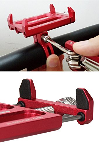 Maxmiles Motorcycle And Bicycle Cell Phone Holder Aluminum Universal Adjustable Phone Mount Smartphone Holder Bike Handlebar Cell Phone Holder For Iphone X 5 6 7 8 Plus Samsung Lg (Standart Black) #TOP5