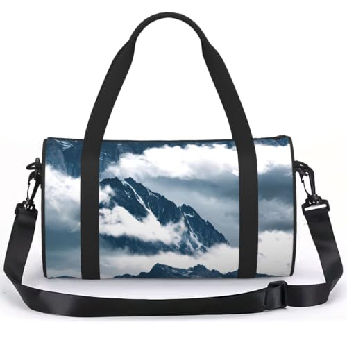 Sac à dos de sport léger montagnes et nuages imprimé paysage