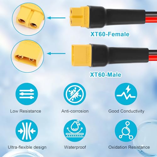 Kimbluth 10AWG 25FT XT60 Extension Cable 2 3 5 10 15 20 25 30 35 40 50 75 100FT XT60 Female to Male Connector for Portable Power Station Solar Panel RC Battery by Kimbluth - Used condition - Image 2