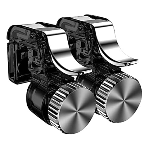 Richoyster R11 Metal Smart Phone Mobile Gaming Trigger For Mobile Gamepad Fire Button Aim Key Shooter Pubg Controller, Black Cover