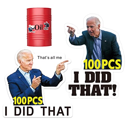 200 PcsÂ IÂ DidÂ That Biden Stickers,Joe Biden Stickers Funny I Did That - Pointed to Your Left,That's All Me Car Bumper Reflective Waterproof Humor Decals for Gas Pump Motorcycle Helmet Laptop Window