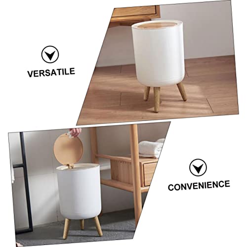 Caneca de basura rectangular blanca para hogar miniatura 6