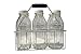 The Dairy Shoppe Wire Bottle Carrier for Libbey, StanPac, 32 oz bottles (32 oz Square Milk Bottles, 6 Cell Carrier)