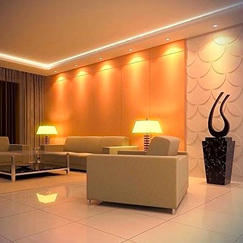 Image of Harold Electricals 7 Watt Deep Series Concealed COB Light | Recesed LED Ceiling Light for Indoor & Outdoor Lighting - Warm White Light(Chrome Reflector Reflector) Black Body