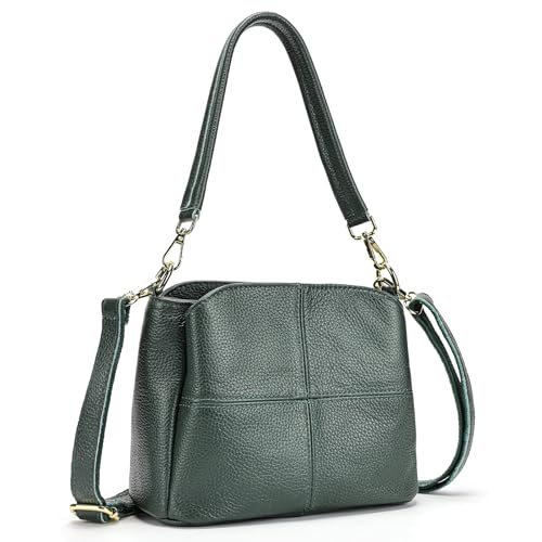 Image of Genuine Leather Women Shoulder Bag Small Crossbody Bags Purse Mini Casual Hobo Lady Handbags and Purses Messenger Satchel