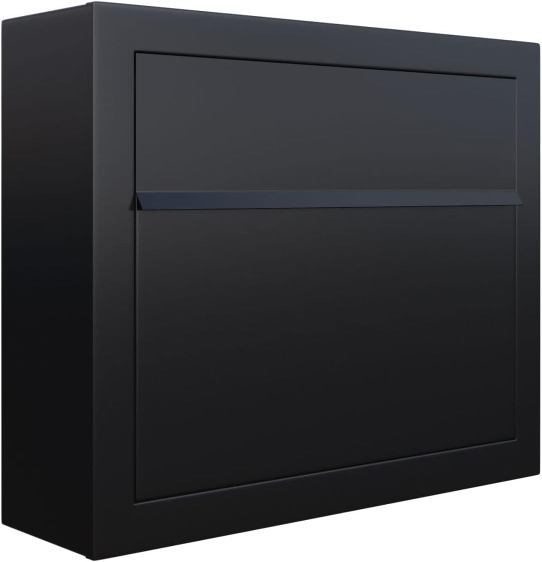 Elegance- Contemporary Designer Mailbox in Powder-Coated Black