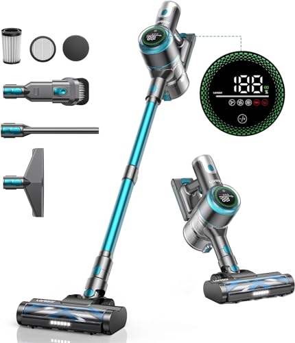 Laresar Cordless Vacuum Cleaner 60 Mins, 450W/38000pa Stick Vacuum Cleaner with Touch Screen, Anti-Tangle Handheld Vacuum 2024 Latest Battery, Vacuum Cordless for Home/Pet Hair/Carpet/Hardfloor 2 41M0069GohL