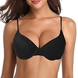 HongXINGDd Damen Upward Push Dick gepolsterter Comfort Support Stahlring-BH Black2 100A