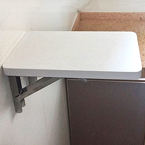 Petite table pliante en bois blanc imperméable pour balcon compact et cuisine