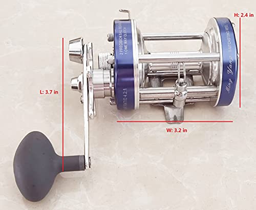 Apple&Orange Cl60 Baitcasting Reel Right Handed Fishing Reel With Crank Handle,Muskie Catfish Offshore Conventional Reel (Blue) #TOP3