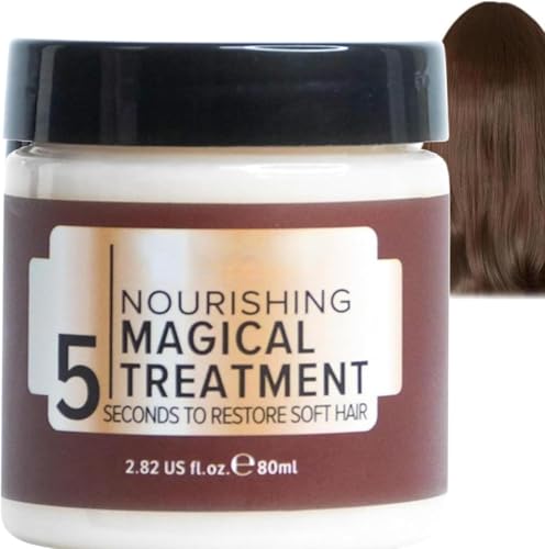 Mascarilla alisadora para el cabello con reparación profunda, 5 segundos para restaurar el cabello suave, mascarilla de colágeno para el cabello para humectación, para cabello seco y dañado