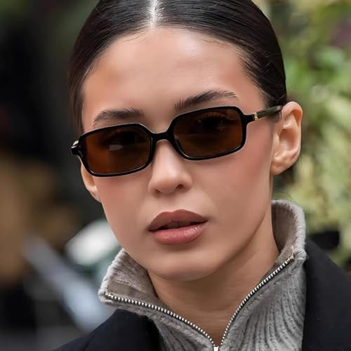 Trendy Classic Retro Square Sunglasses For Women Men Small Rectangle Frame Lightweight3