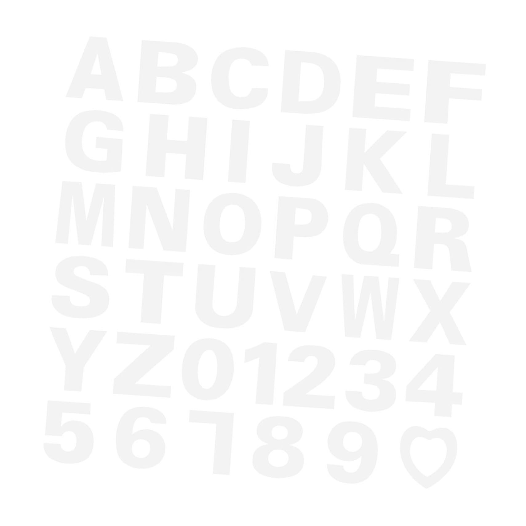 Stencil per Decorare Torte PET 37 Pezzi Numeri e Lettere